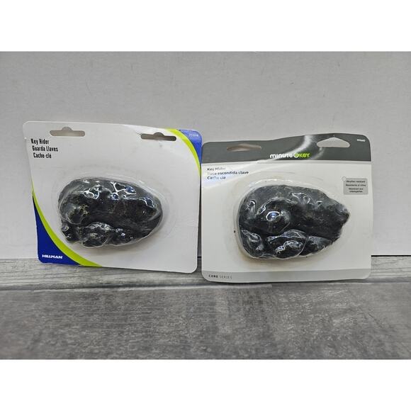 Hillman Faux Rock Key Hider•Black Durable Resin Case•2.5"W x 3.5"L•2-pk [131] - Picture 2 of 16